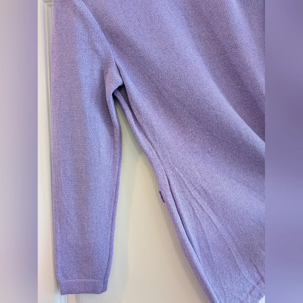 St John Collection Santana Knit Lavender Purple Cardigan Wool Blend Size 2 - Picture 11 of 13